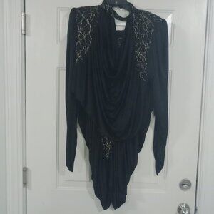WHY New York 2pc Black/Gold skirt Set Size 16